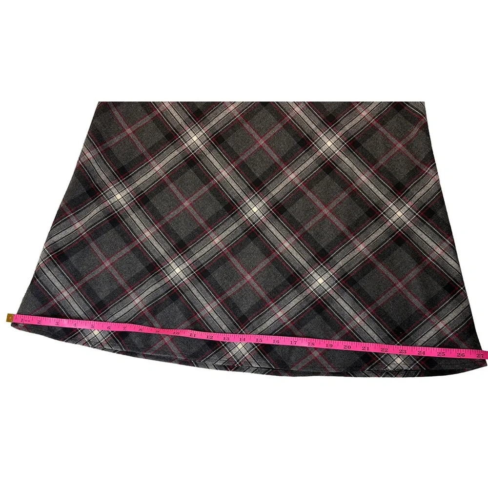 Jones New York Sport Plaid Wool Maxi Skirt | Classic Tartan | Size 12 - Picture 3 of 8